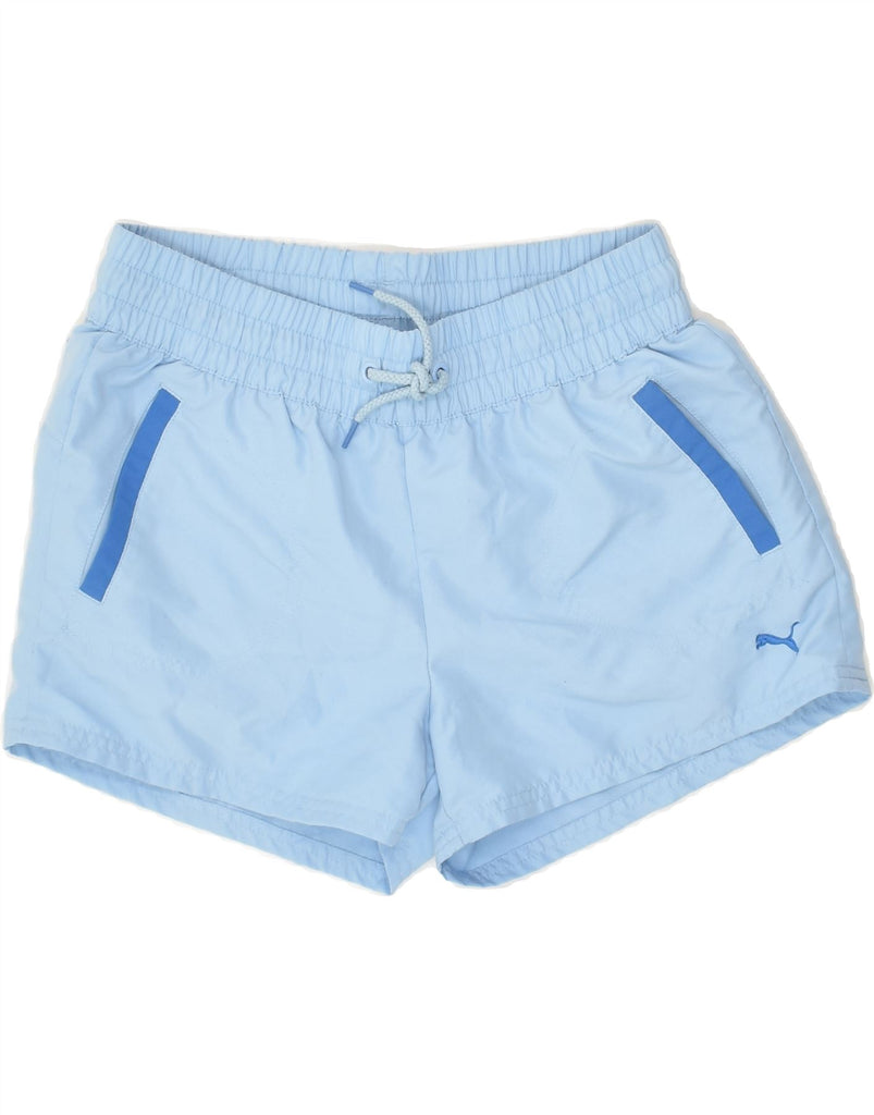 PUMA Womens Sport Shorts UK 8 Small Blue Polyester Vintage Puma and Second-Hand Puma from Messina Hembry 