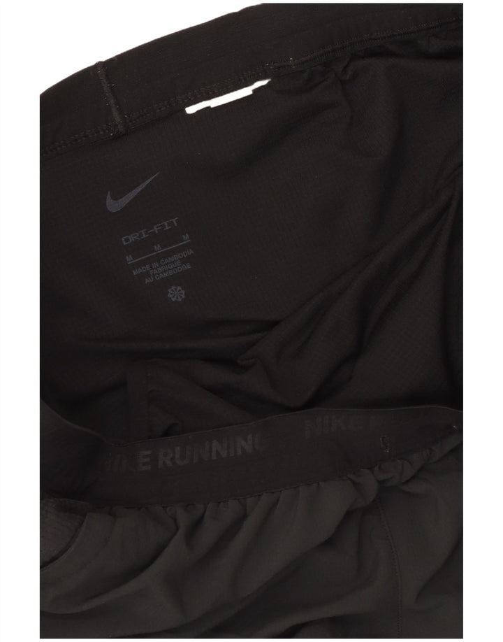 Nike Womens Dri Fit Graphic Sport Shorts UK 14 Medium  Black