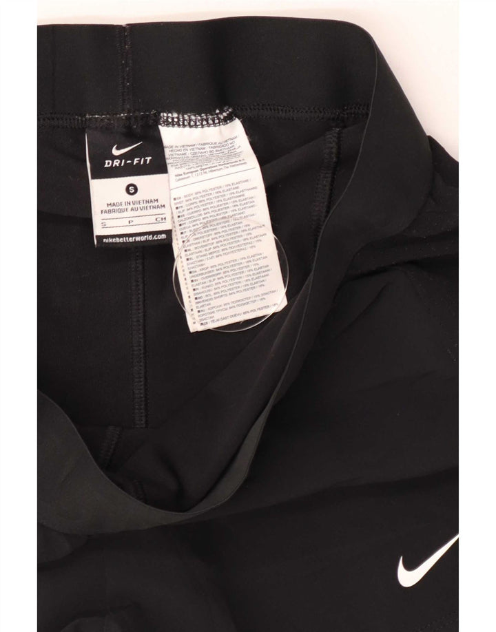 Nike Womens Dri Fit Sport Shorts UK 10 Small Black Polyester