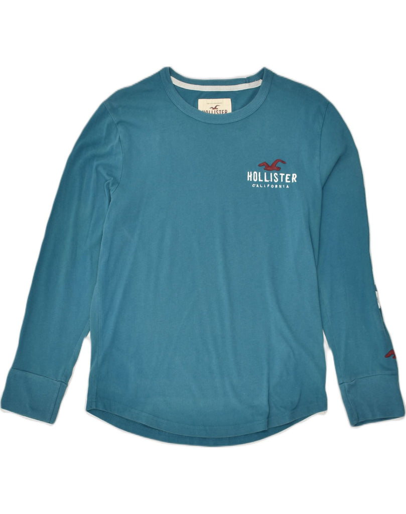 HOLLISTER Mens Graphic Top Long Sleeve XS Blue Cotton | Vintage Hollister | Thrift | Second-Hand Hollister | Used Clothing | Messina Hembry 