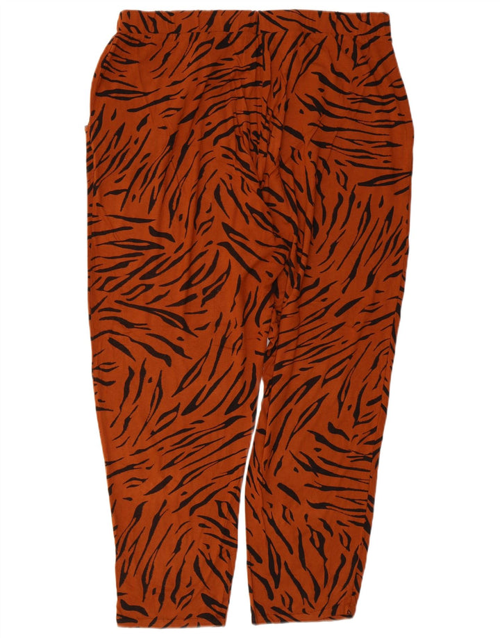 Marks & Spencer Womens Cropped Trousers UK 16 Large W36 L25 Orange