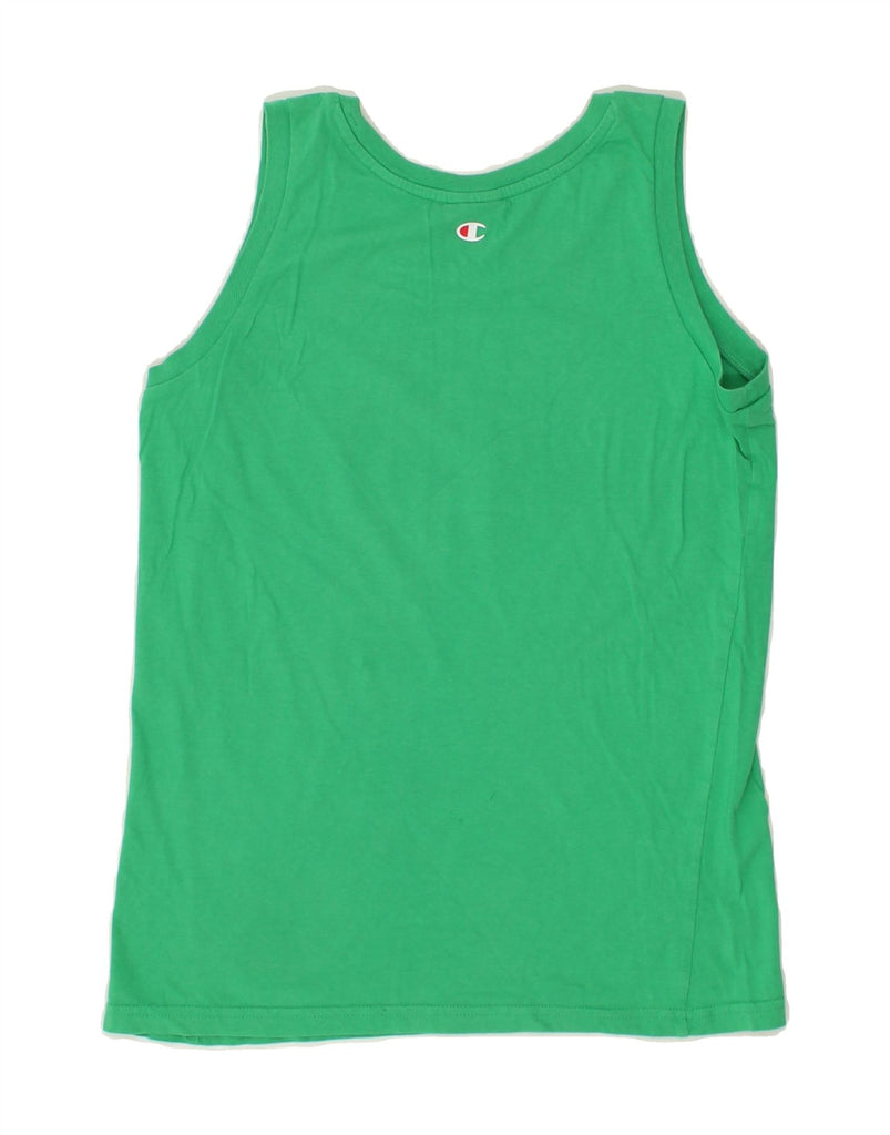 CHAMPION Boys Graphic Vest Top 13-14 Years XL Green | Vintage Champion | Thrift | Second-Hand Champion | Used Clothing | Messina Hembry 