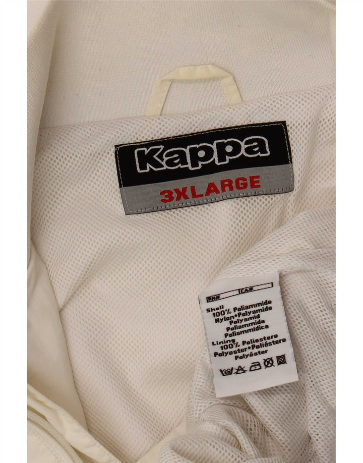 Kappa Mens Bomber Jacket UK 46 3XL White Polyamide