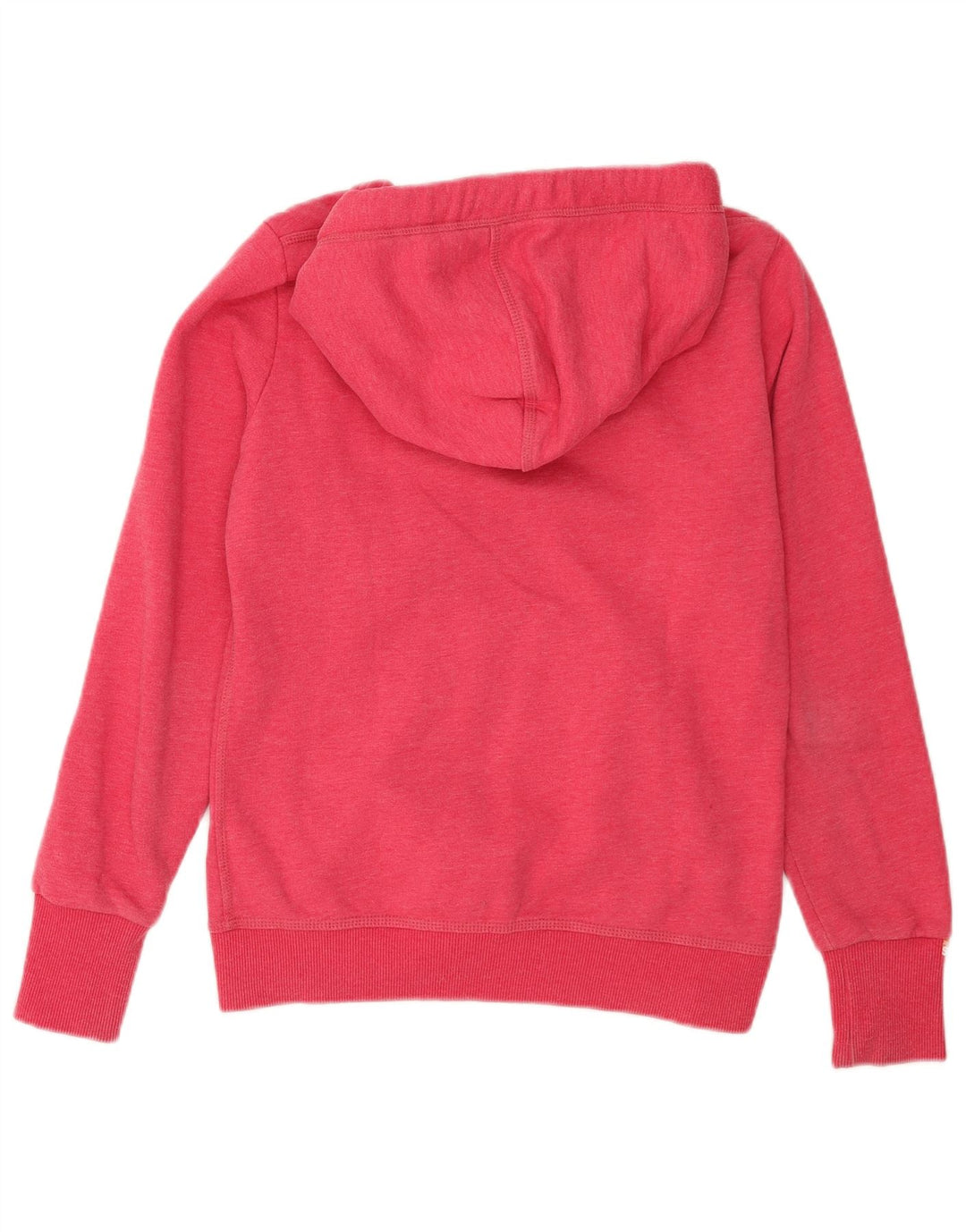 Superdry Womens Zip Hoodie Sweater UK 14 Medium Pink Polyester