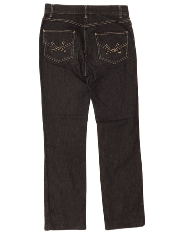 Marks & Spencer Womens Straight Jeans UK 8 Small W26 L27 Black Cotton