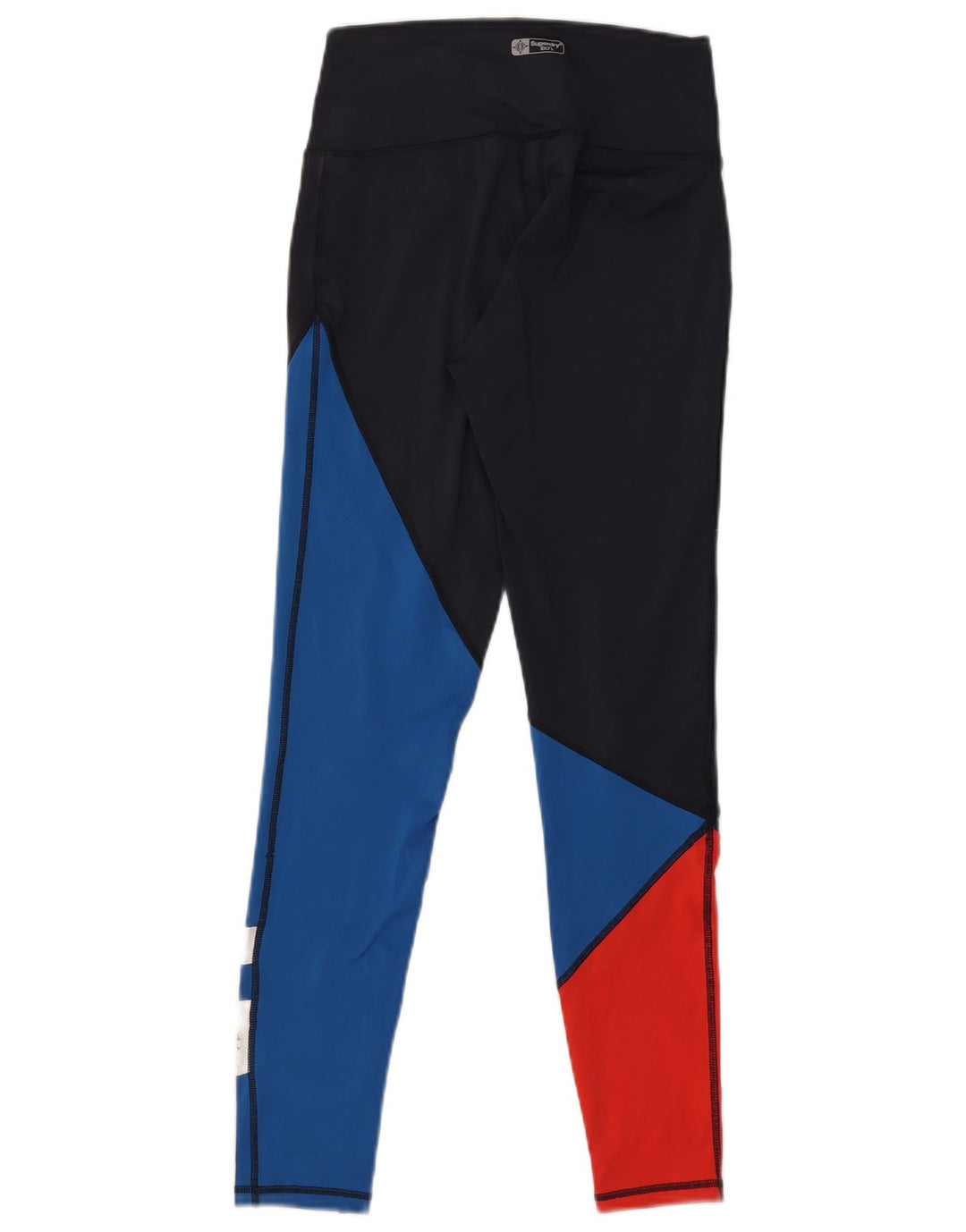Superdry Womens Graphic Leggings UK 8 Small Navy Blue Colourblock