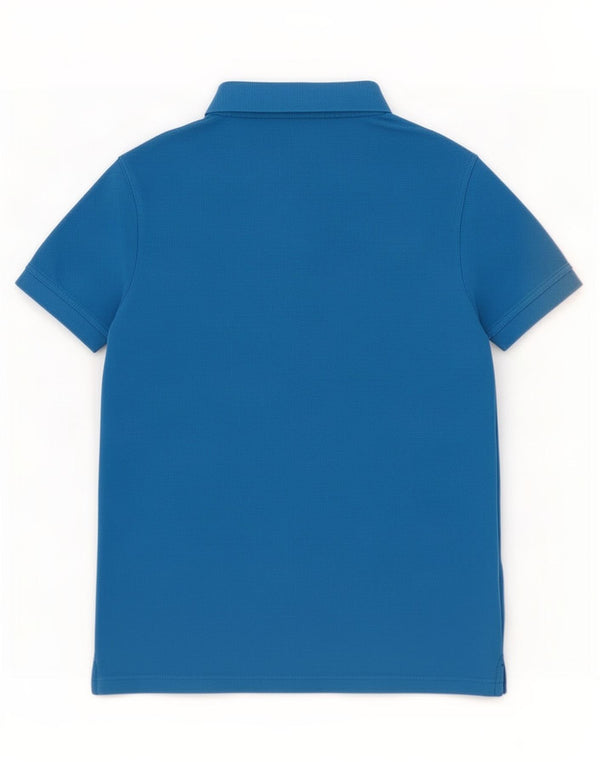 Benetton Boys Polo Shirt 13-14 Years 3XL Blue Cotton