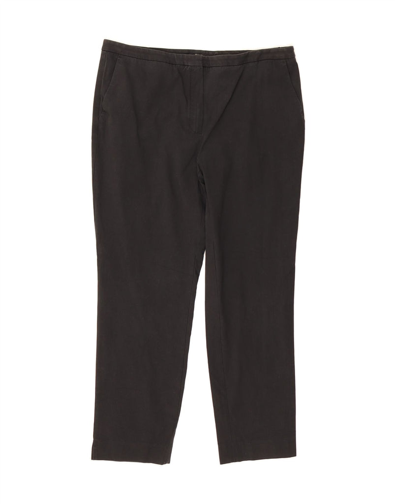 MASSIMO DUTTI Womens Slim Chino Trousers EU 44 XL W34 L26 Black Cotton Vintage Massimo Dutti and Second-Hand Massimo Dutti from Messina Hembry 