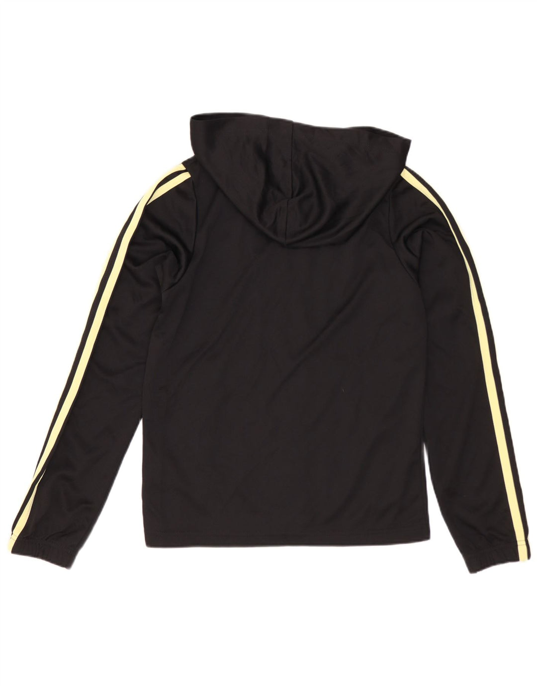 Adidas Womens Hooded Tracksuit Top Jacket UK 8 Small Black Polyester