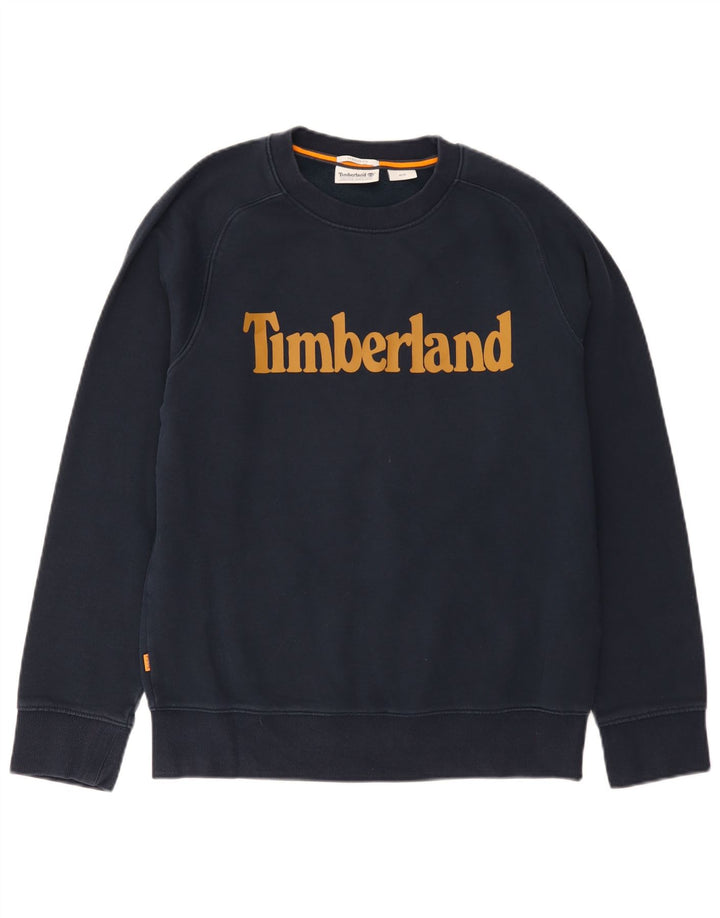 Timberland Mens Regular Fit Graphic Sweatshirt Jumper Medium Navy Blue