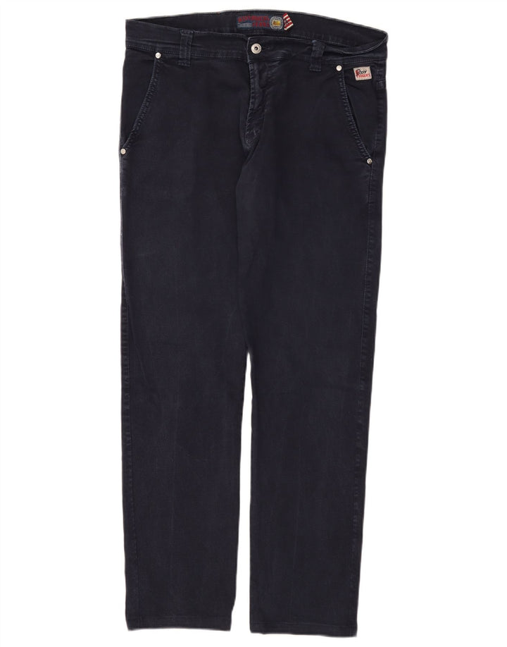 Roy Rogers Mens Straight Jeans IT 48 Medium W34 L30 Navy Blue Cotton