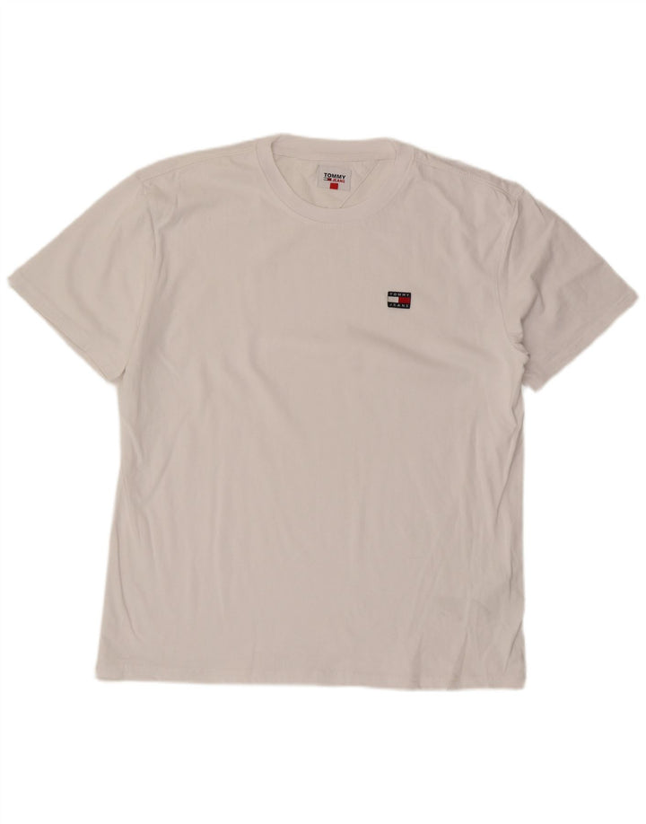 TOMMY HILFIGER Mens T-Shirt Top 2XL White Cotton