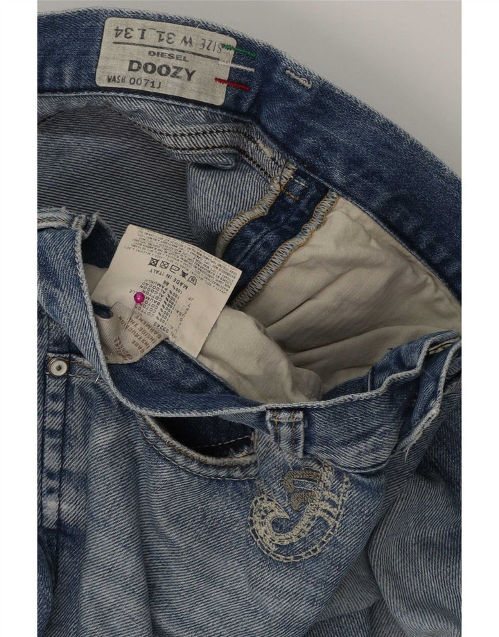 Diesel Womens Doozy Distressed Straight Jeans W31 L28 Blue Cotton