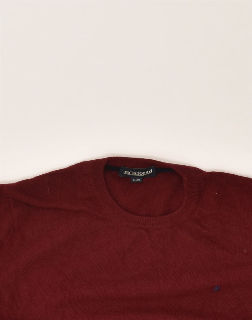 JECKERSON Mens Crew Neck Jumper Sweater XL Maroon Wool | Vintage Jeckerson | Thrift | Second-Hand Jeckerson | Used Clothing | Messina Hembry 