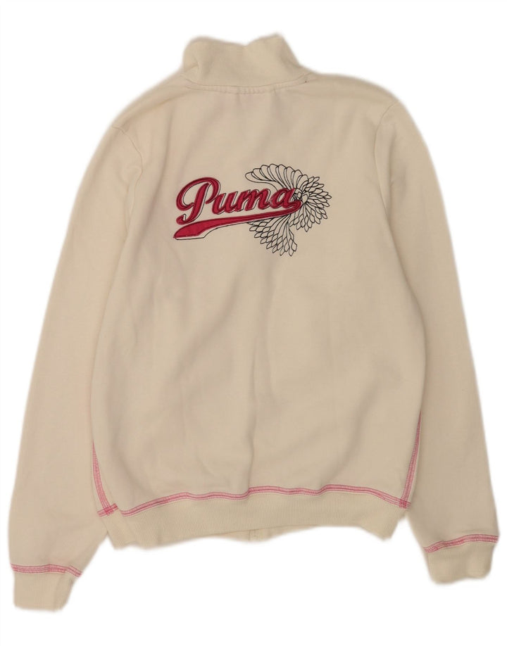 Puma Girls Graphic Tracksuit Top Jacket 11-12 Years White