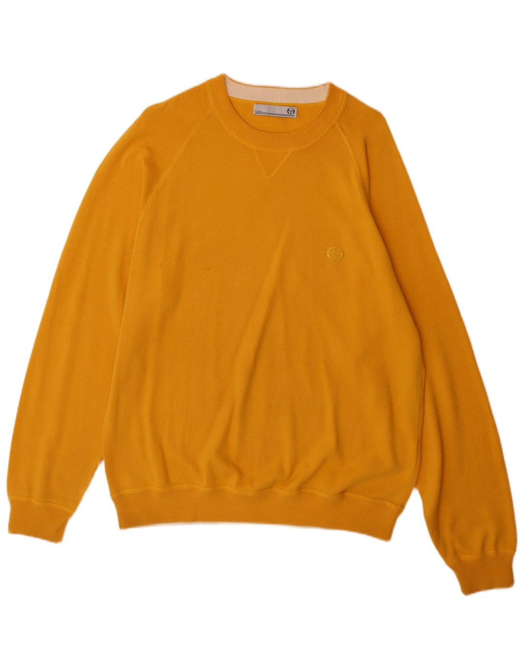 Sergio Tacchini Mens Crew Neck Jumper Sweater 2XL Yellow Cotton
