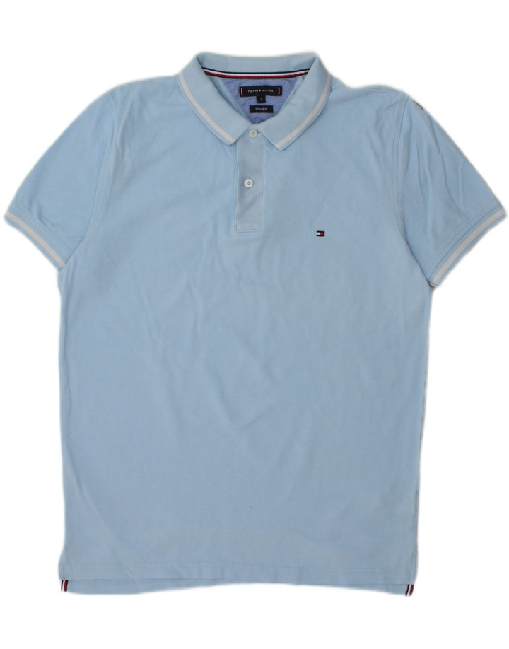 TOMMY HILFIGER Mens Polo Shirt Large Blue Cotton Vintage Tommy Hilfiger and Second-Hand Tommy Hilfiger from Messina Hembry 
