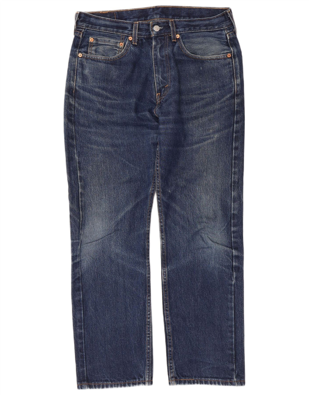 Levi's Mens 505 Straight Jeans W32 L29 Blue Cotton