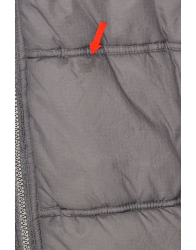 FUBU Mens Padded Jacket UK 38 Medium Grey Colourblock Nylon Vintage Fubu and Second-Hand Fubu from Messina Hembry 