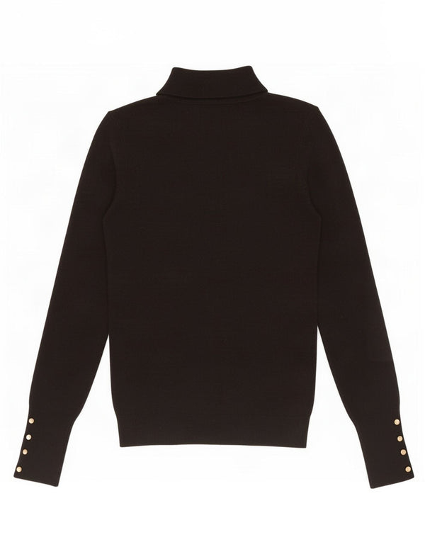 Zara Womens Roll Neck Jumper Sweater UK 8 Small Black