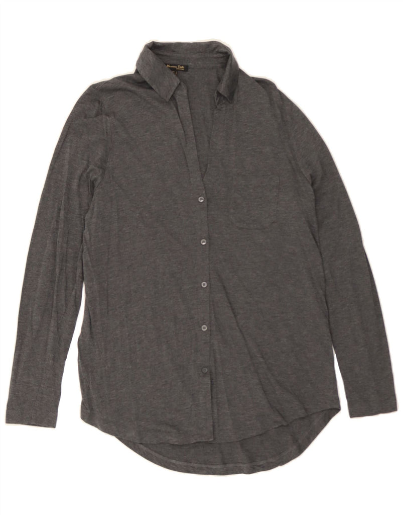 MASSIMO DUTTI Womens Shirt UK 10 Small Grey Cotton Vintage Massimo Dutti and Second-Hand Massimo Dutti from Messina Hembry 