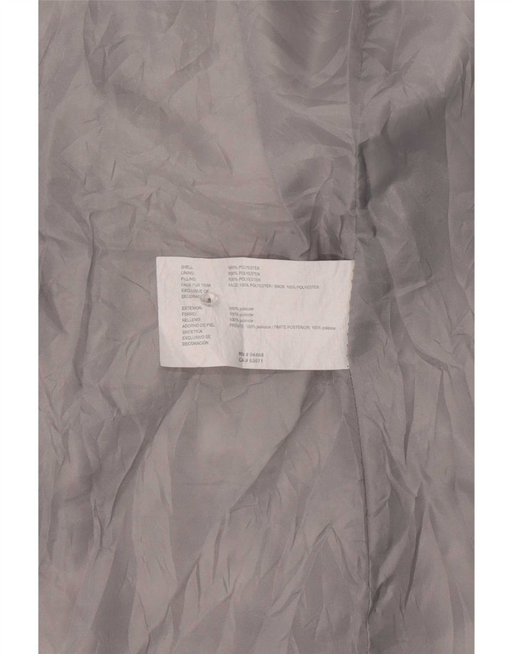 Nautica Womens Hooded Padded Jacket UK 6 XS Grey Polyester