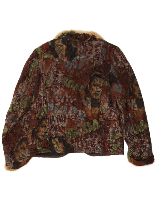 Vintage Womens Graphic 3 Button Blazer Jacket IT 42 Medium Multicoloured