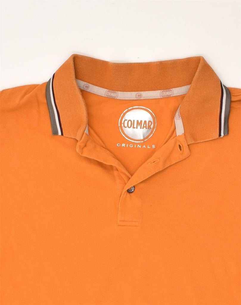 COLMAR Mens Polo Shirt Medium Orange | Vintage Colmar | Thrift | Second-Hand Colmar | Used Clothing | Messina Hembry 