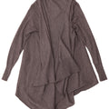 Zara Womens Asymmetric Open Cardigan Sweater UK 14 Medium Grey Viscose