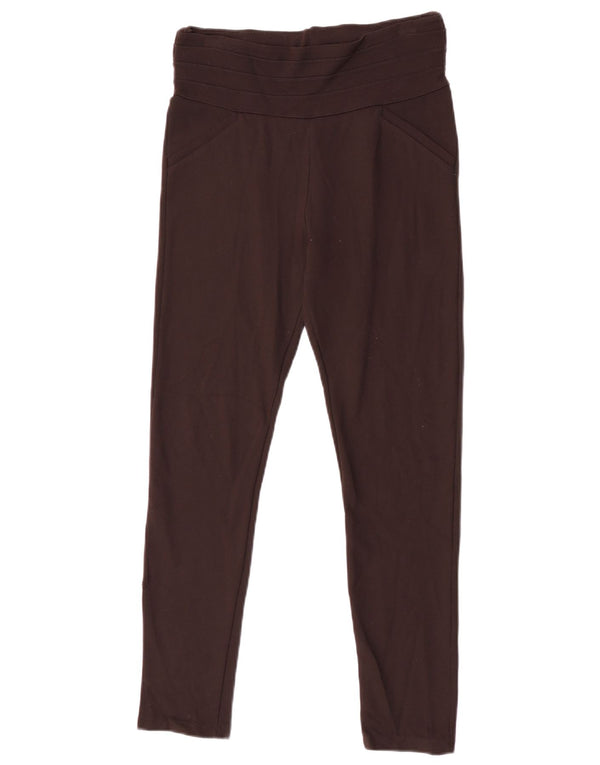 Zara Womens Leggings UK 16 Large  Brown Viscose