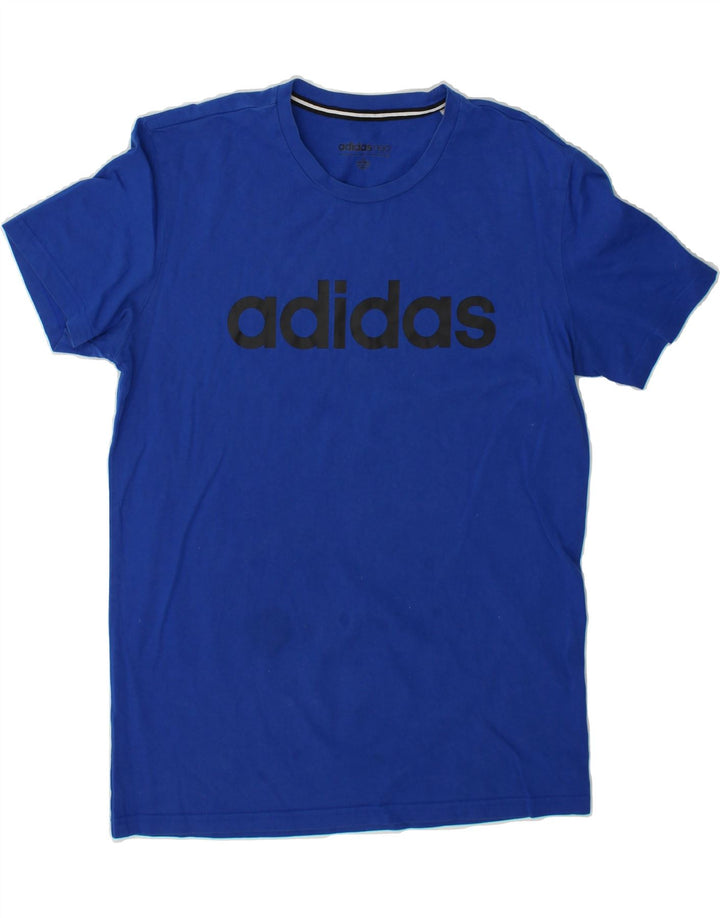 ADIDAS Mens Graphic T-Shirt Top Large Blue Cotton Vintage Adidas and Second-Hand Adidas from Messina Hembry 