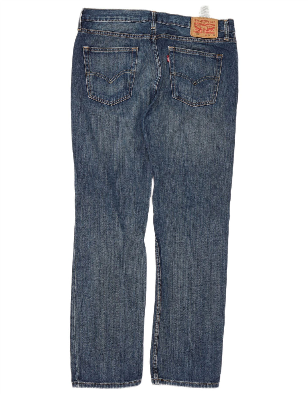 Levi's Mens 514 Straight Jeans W34 L32 Blue Cotton