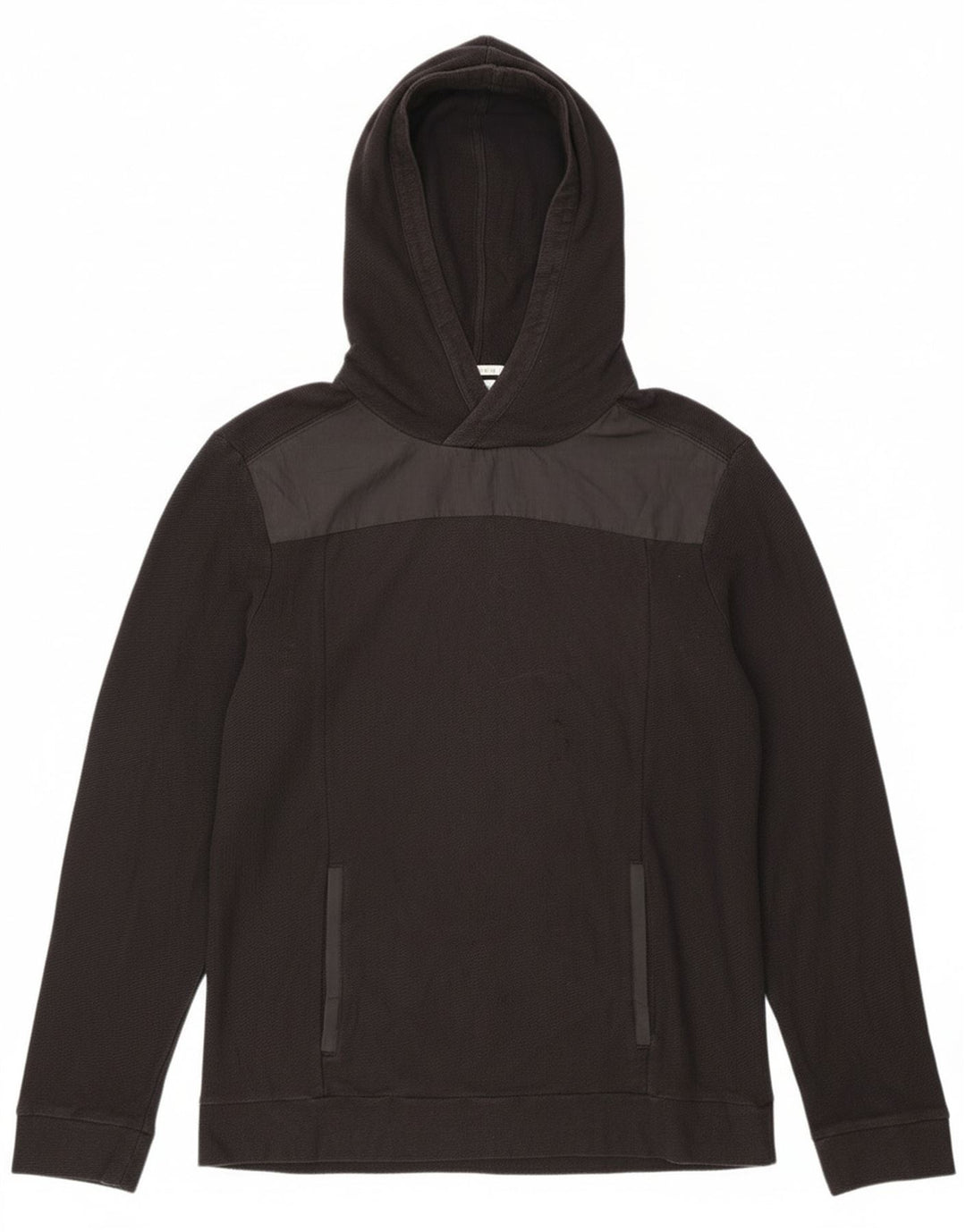 Calvin Klein Mens Hoodie Jumper Medium Black Colourblock