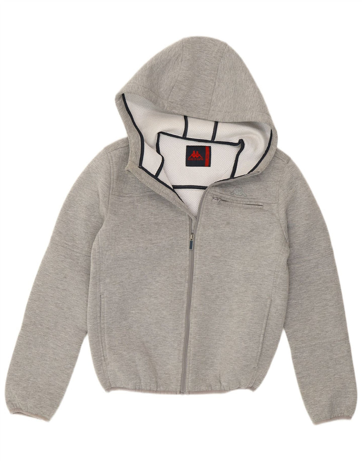 Kappa Womens Zip Hoodie Sweater UK 10 Small Grey