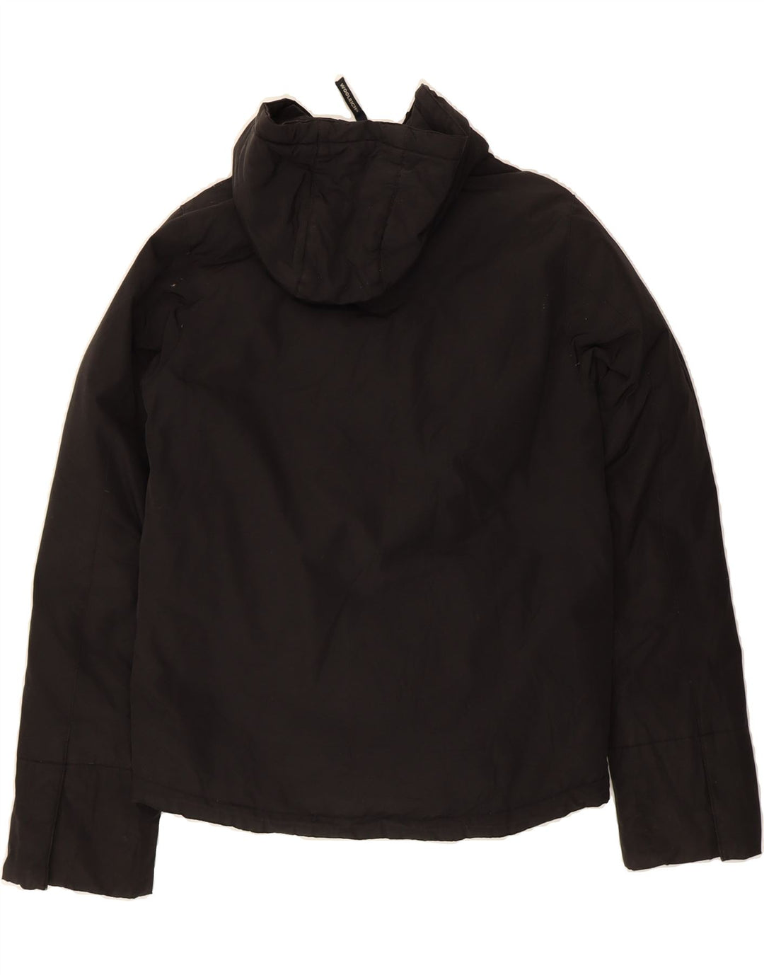 WOOLRICH Womens Hooded Padded Jacket UK 10 Small Black Vintage Woolrich and Second-Hand Woolrich from Messina Hembry 