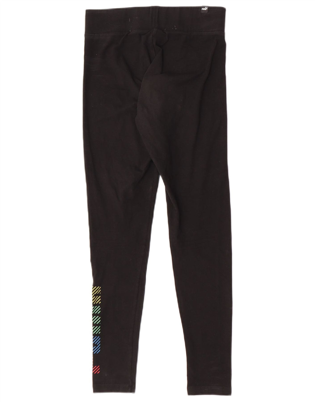 Puma Womens Graphic Leggings UK 12 Medium Black
