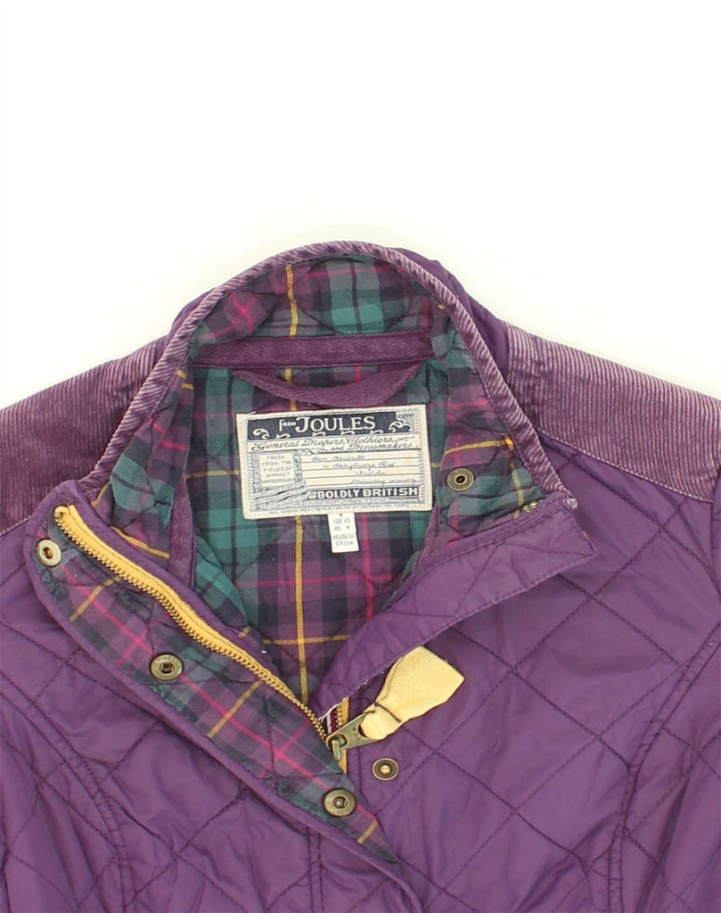 JOULES Womens Quilted Jacket UK 8 Small Purple Polyamide | Vintage Joules | Thrift | Second-Hand Joules | Used Clothing | Messina Hembry 