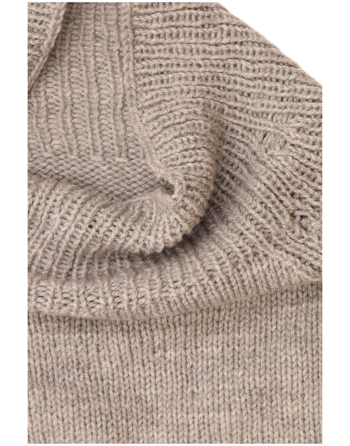VINTAGE Womens Roll Neck Jumper Sweater UK 14 Large Grey