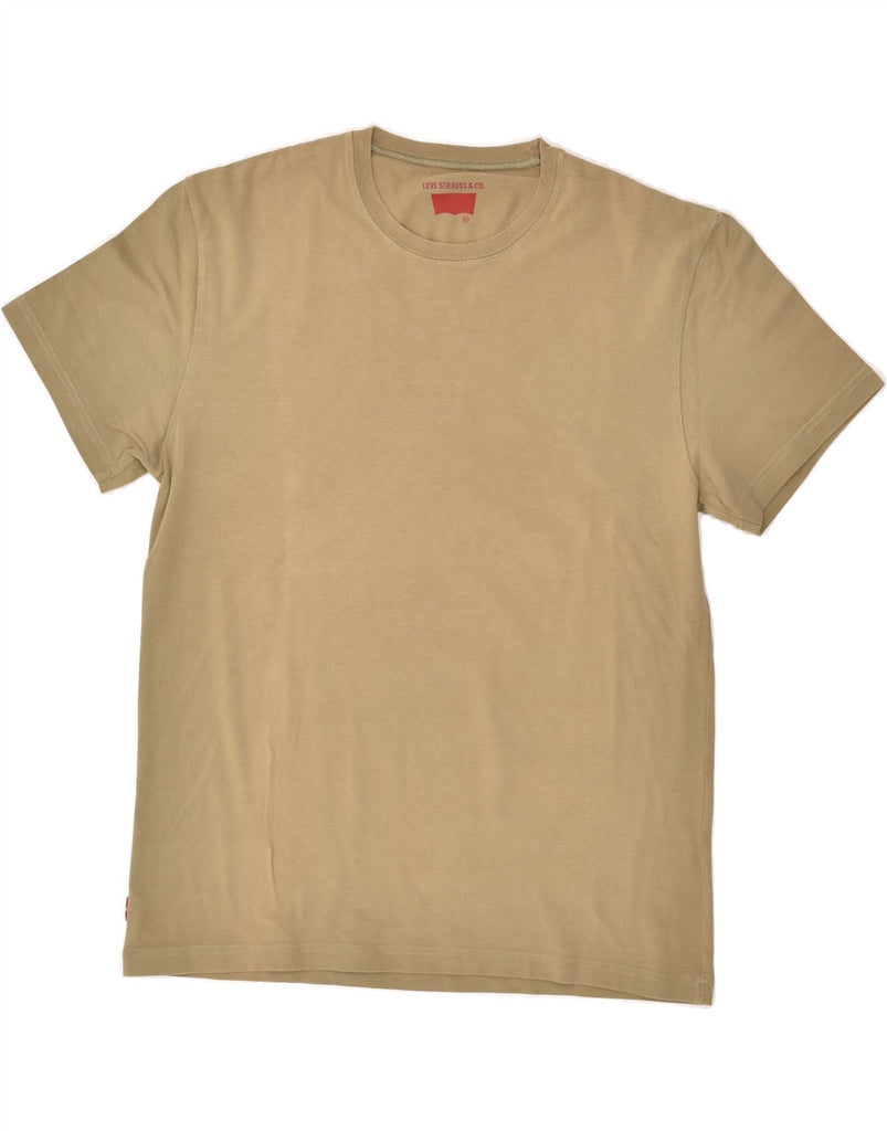 LEVI'S Mens Slim Fit T-Shirt Top XL Khaki Cotton | Vintage Levi's | Thrift | Second-Hand Levi's | Used Clothing | Messina Hembry 