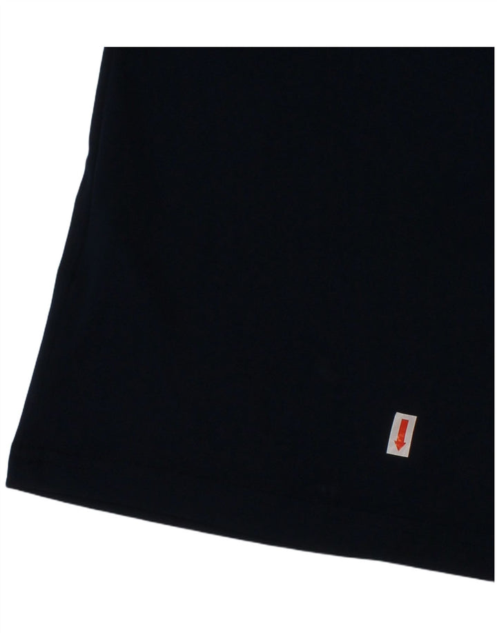 ADIDAS Boys Climalite T-Shirt Top 7-8 Years Navy Blue Polyester