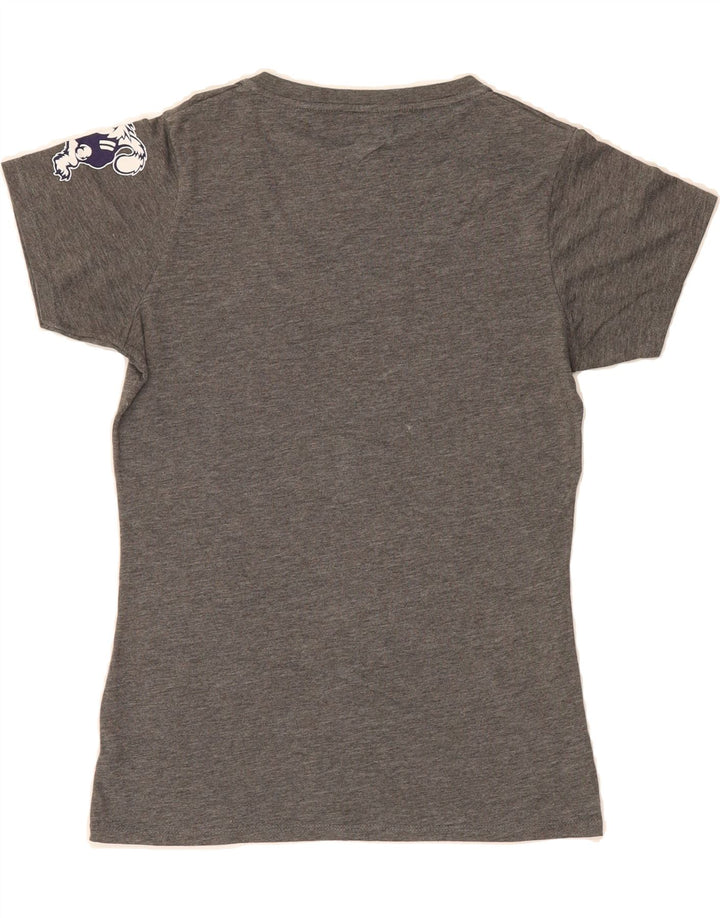 CHAMPION Womens Graphic T-Shirt Top UK 12 Medium Grey Cotton Vintage Champion and Second-Hand Champion from Messina Hembry 