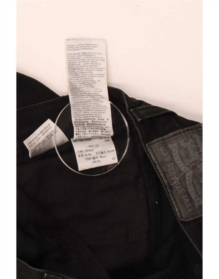 Levi's Mens 511 Slim Jeans W32 L32 Black Cotton