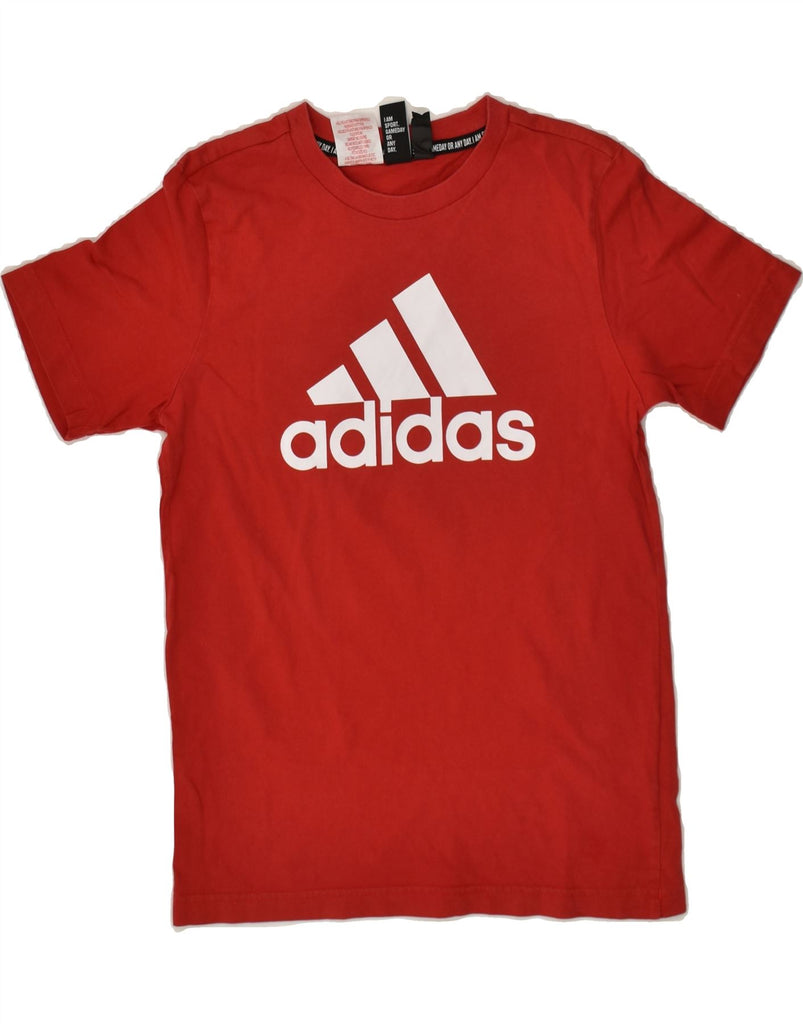 ADIDAS Boys Graphic T-Shirt Top 11-12 Years  Red Cotton | Vintage Adidas | Thrift | Second-Hand Adidas | Used Clothing | Messina Hembry 