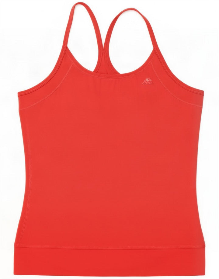 Adidas Womens Climalite Vest Top UK 12 Medium Red Polyester