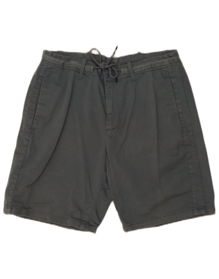Zara Mens Chino Shorts EU 44 Large W34  Grey Cotton