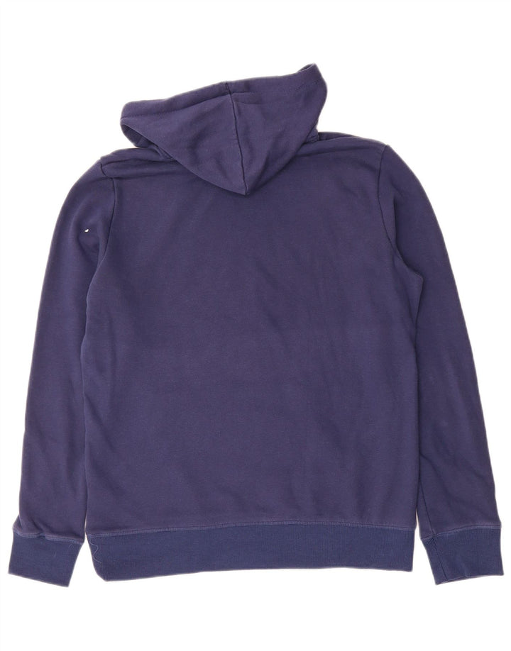 UMBRO Mens Graphic Hoodie Jumper Medium Navy Blue Cotton