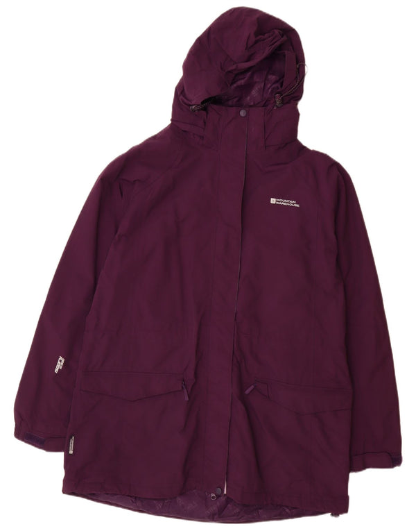 Mountain Warehouse Womens Hooded Raincoat UK 20 2XL Purple Nylon