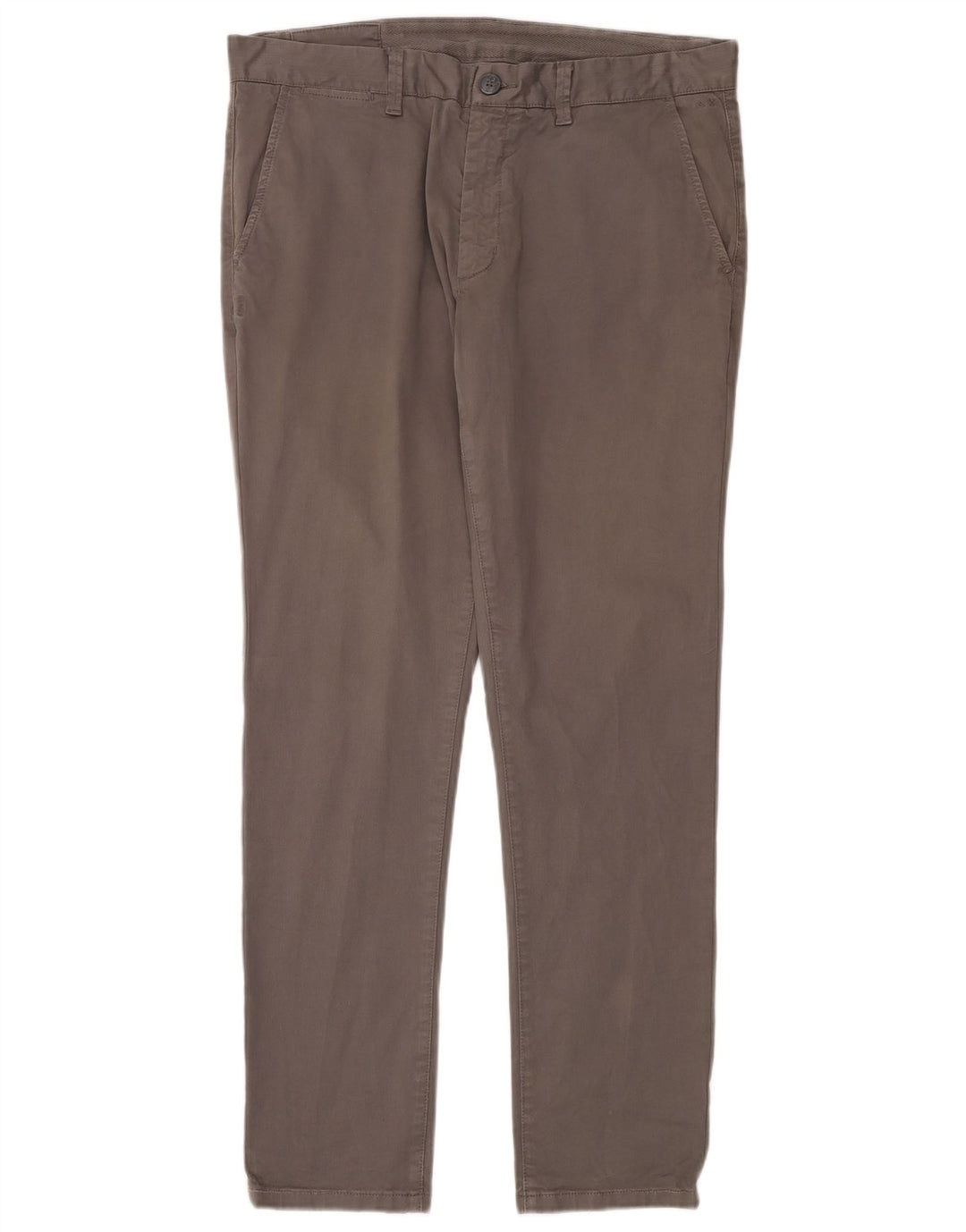 Sun68 Mens Slim Chino Trousers W38 L34 Grey Cotton