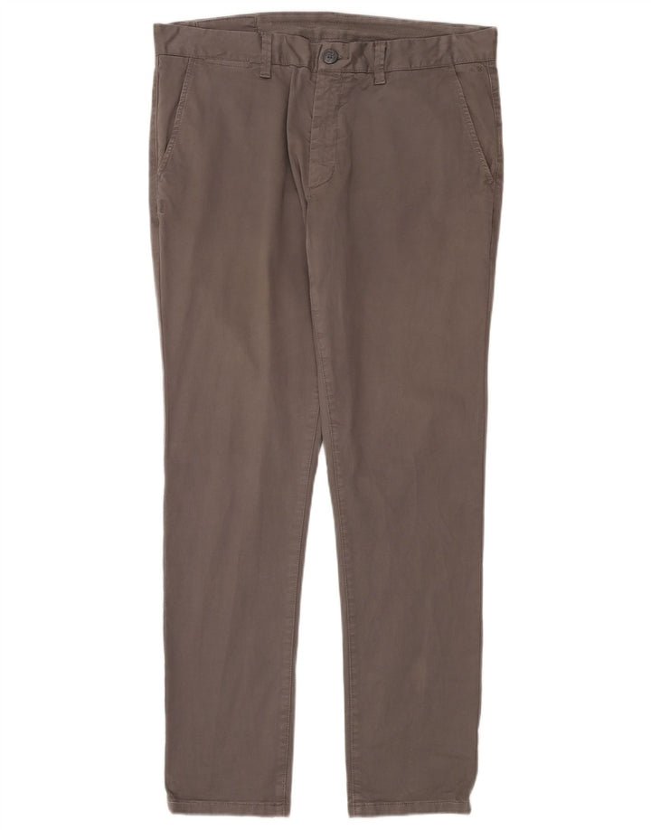 Sun68 Mens Slim Chino Trousers W38 L34 Grey Cotton