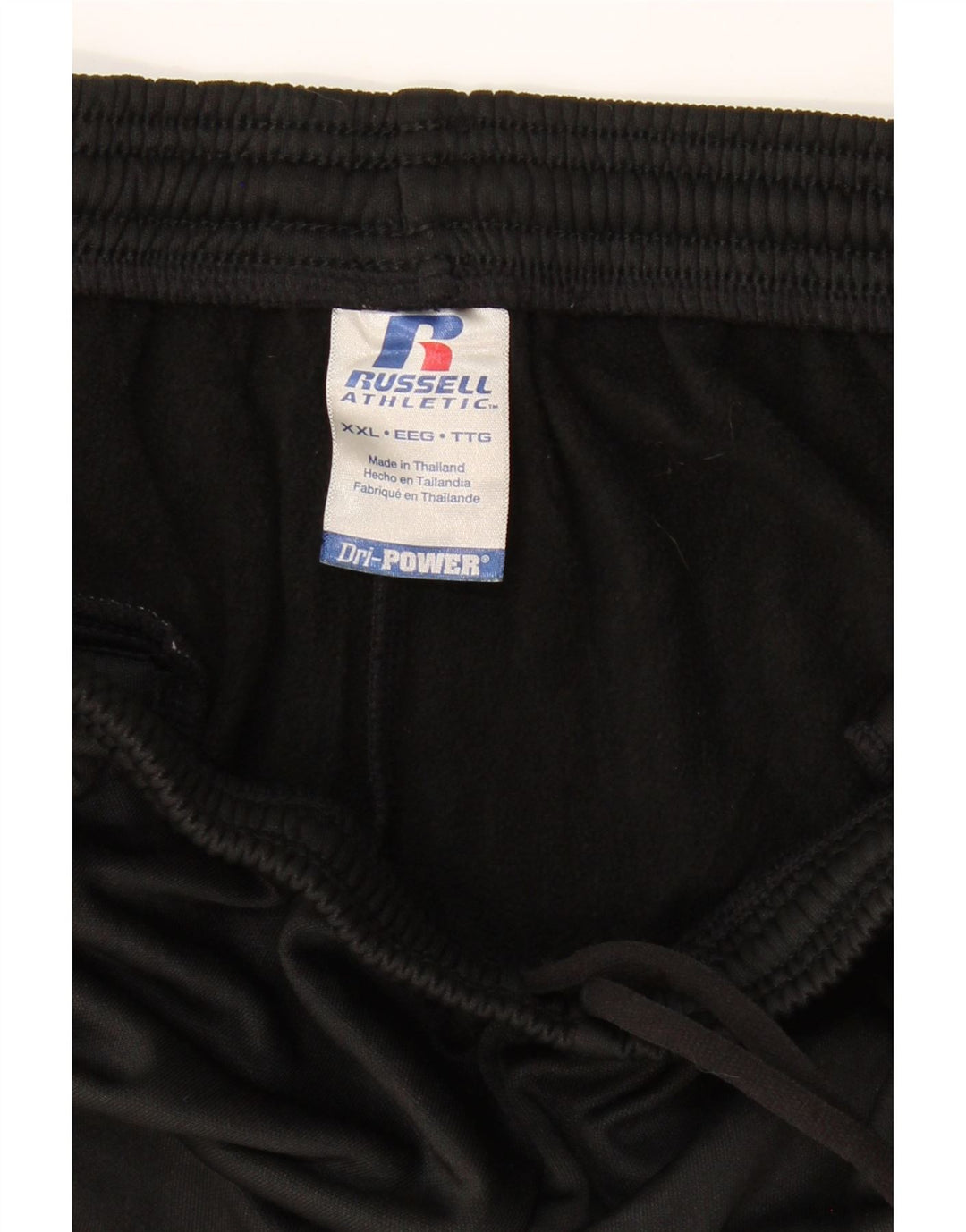 RUSSELL ATHLETIC Mens Dri-Power Tracksuit Trousers 2XL  Black Polyester Vintage Russell Athletic and Second-Hand Russell Athletic from Messina Hembry 
